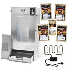 Eversmoke Set Affumicatore Acciaio Inox Affumicatore, Visiera e Riscaldatore Elettrico