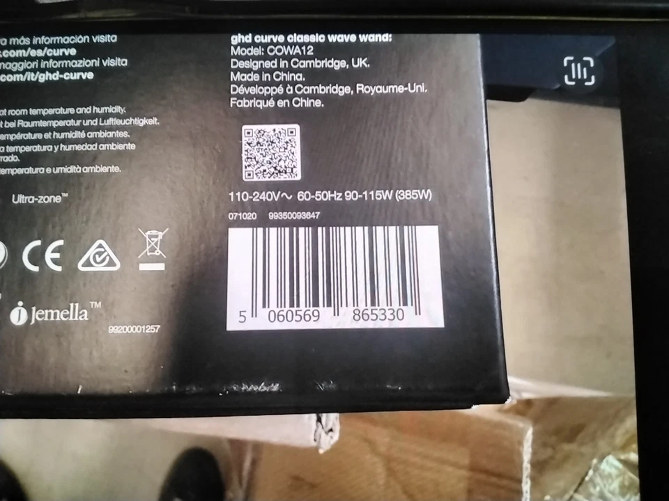 ghd Curve Classic Wave Arricciacapelli Professionale in Nero - Per Ricci e Onde - Immagine 2 di 2