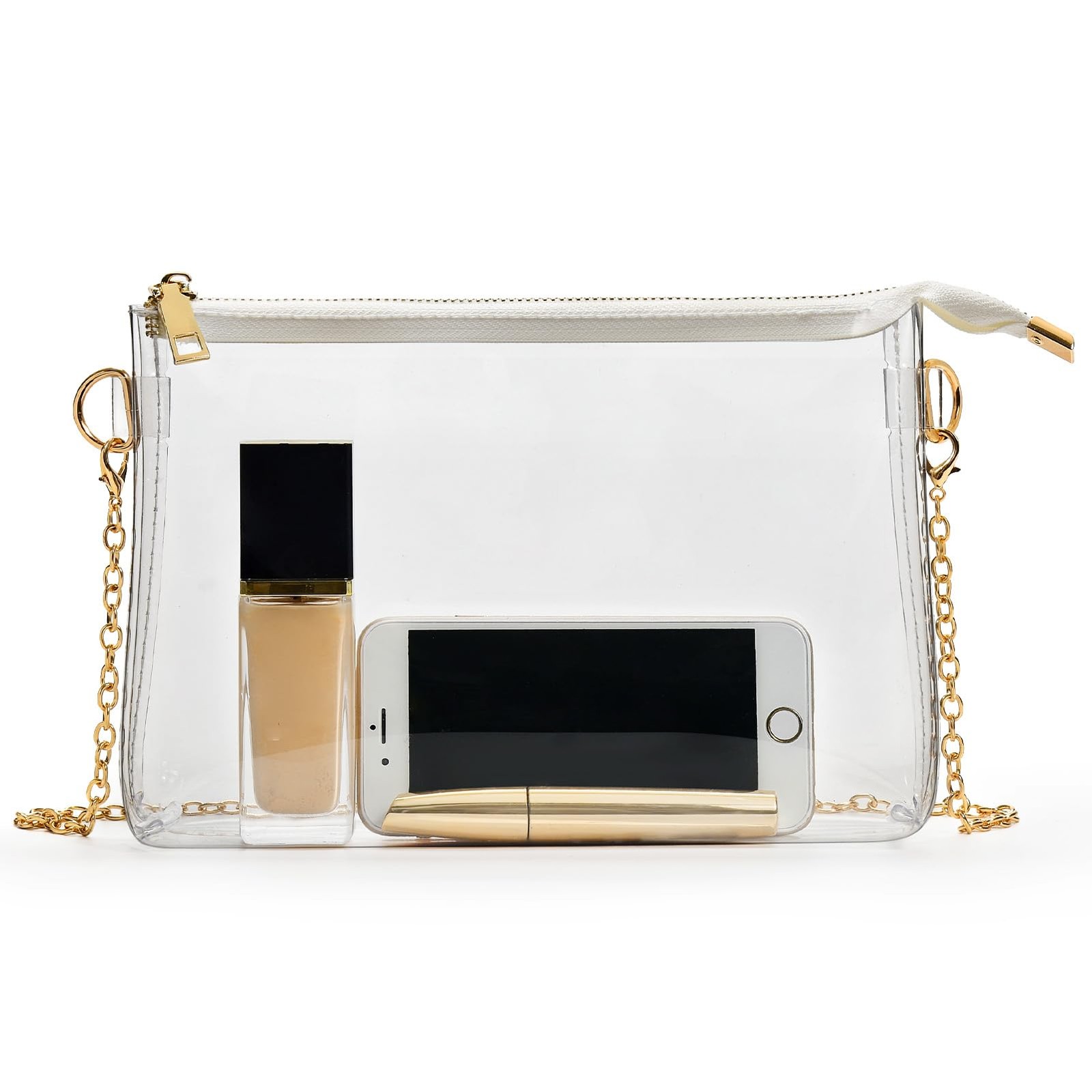 Clear Purse for - Stadium Approved Small Crossbody Bag with Zipper, Big Clear...