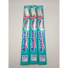 Vintage Aquafresh Flex Toothbrushes Full Size Medium 3 Pack Made in Germany 90s