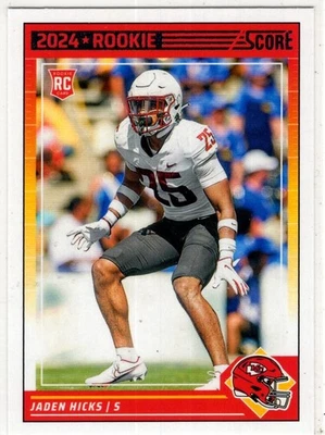 2024 Panini Score Football Jaden Hicks No. 362 Kansas City Chiefs - Bild 1 von 2
