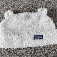 Patagonia Baby Furry Friends Hat with Baby Bear Ear Fleece Hat Cream Infant
