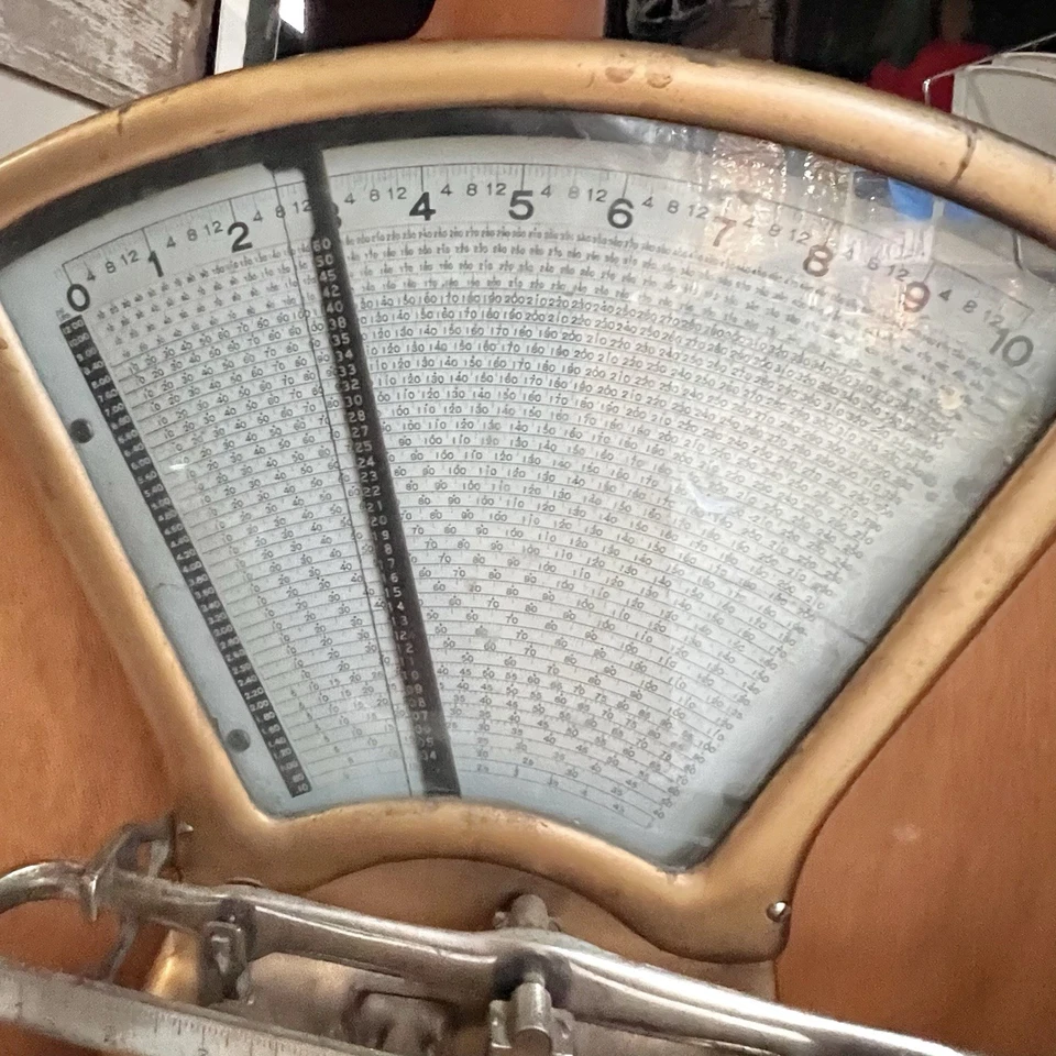 Antique Stimpson Computing Scale Co. Brass Grocery Scale Louisville KY 1908–1919 - Image 2 of 4