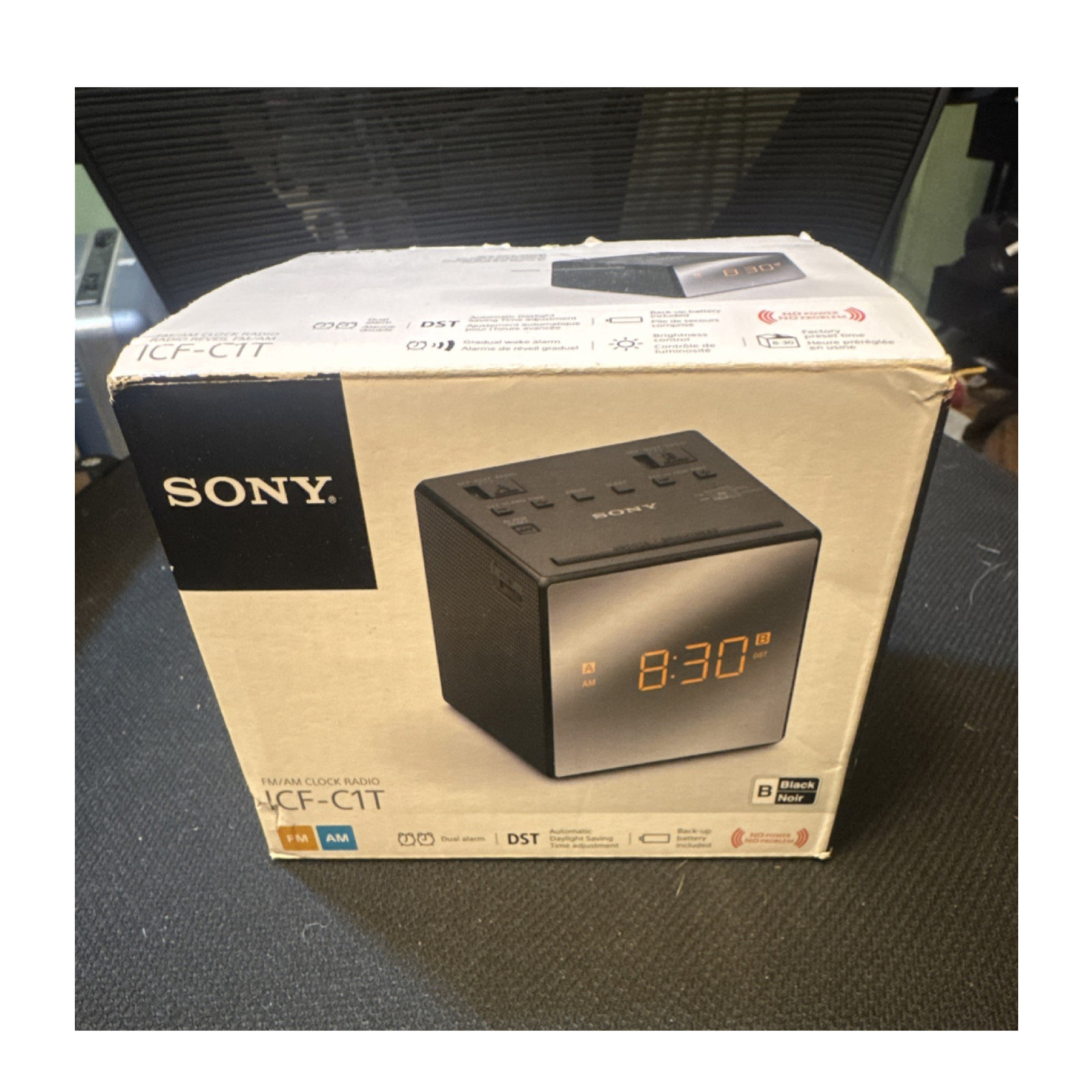 Radio Black Digital Dual Alarm Daylight Saving