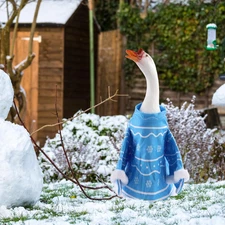 Goose Outfit, Winter Goose Outfits for Outdoor Patio Yard & Lawn Statue Decor...