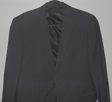 John Varvatos Men Blazer Size 38R Black Wool Two Button Slim Fit Sport Coat