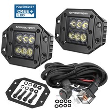 2x 5 120w Flush Mount Cree Led Light Bar Offroad Driving Reverse Pods Wiring 2x 5 120w Flush Mount Cree Led Light Bar Offroad Driving Reverse Pods Wiring