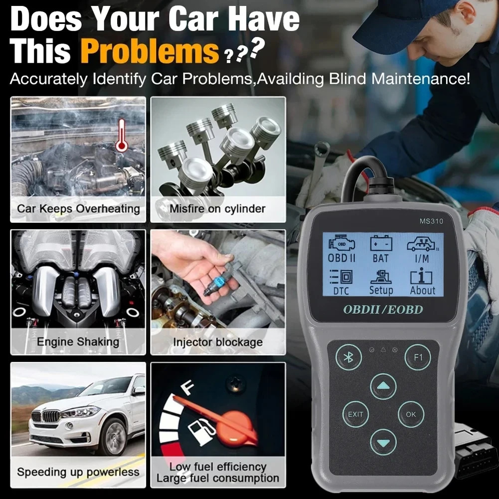 OBD2 II Scanner Car Code Reader Professional Diagnostic Tool  Check Engine Light