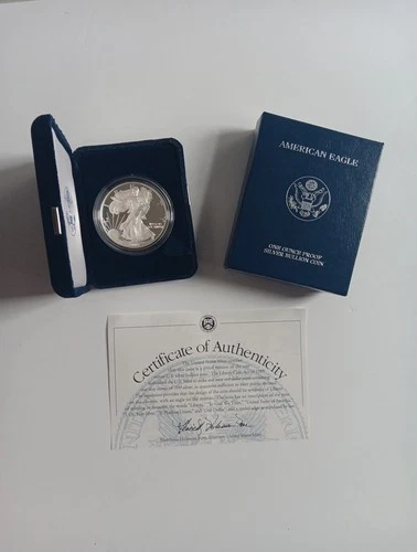 American Eagle 2003 W One Ounce Silver Proof Coin w/ Original Box & COA