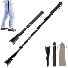 Shoe Horn Long Handle, 16.9'' - 37.4'' Telescopic Metal Shoe Horn with Trouse...