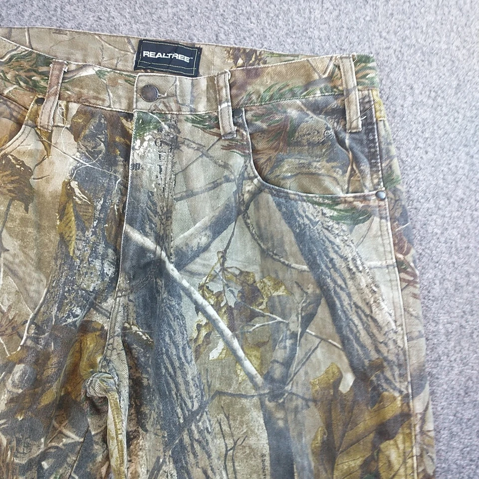 Realtrree Ap Camo Double Knee Jeans Mens 32x28 Hunting Pants Outdoors Camping - Image 2 of 4