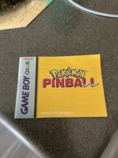 Pokemon Pinball Game Boy Color Instruction Manual Booklet ONLY 