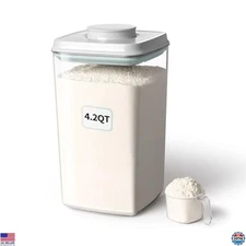 Ankou 4L Airtight Food Storage Container with Lid & Scoop - BPA-Free, Stackable