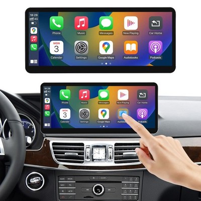 Ultra Thin 12.3''Wireless Carplay Touchscreen For Mercedes E Class W212 Navi GPS