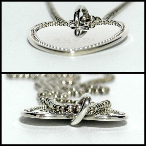 Autentica collana da donna Gucci ciondolo marchio etichetta cuore argento - Foto 6 di 24