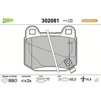 Valeo 302081 Bremsbelagsatz FüR Mitsubishi Lancer CS A CT A CJ CP