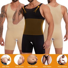 Men Tummy Control Shapewear Full Body Shaper Slimming Compression Bodysuit Shirt