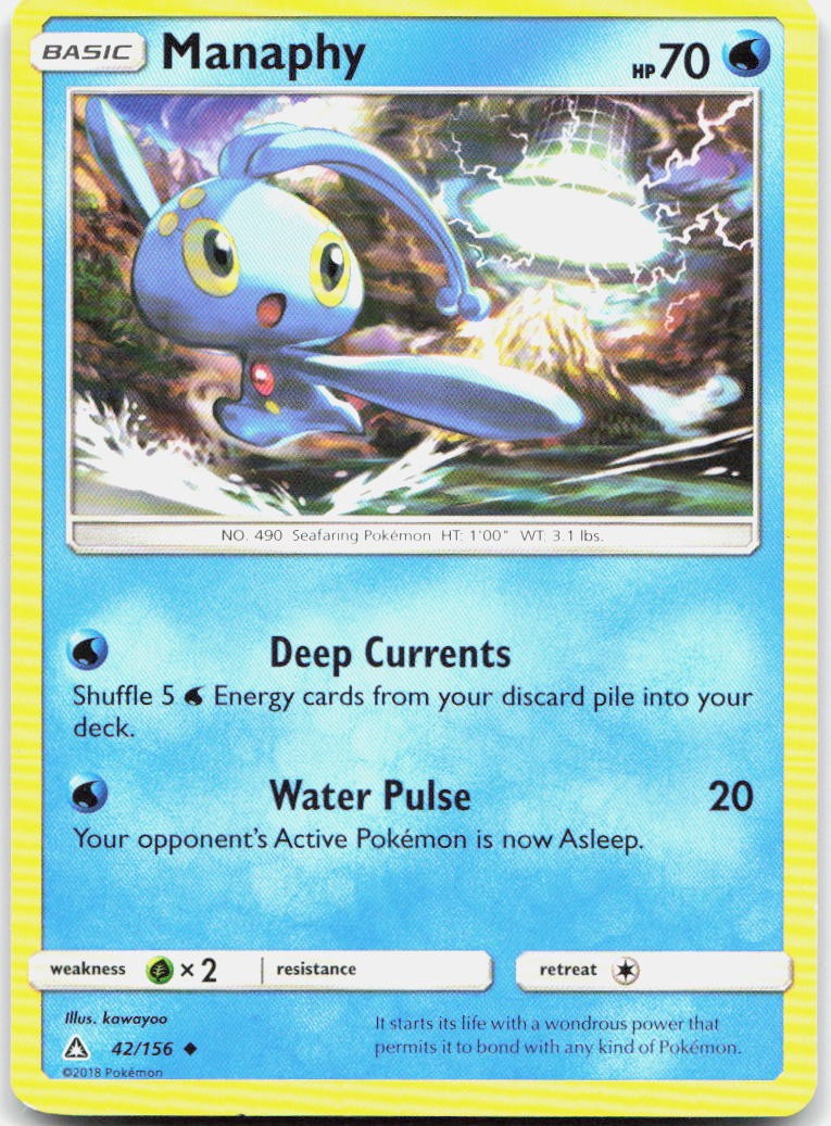 Manaphy 42/156 Uncommon Ultra Prism Pokemon LP