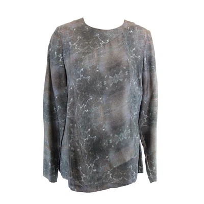 CLOSED Shirt Damen Grau Blau Tunika Oberteil Hemd Longsleeve DE 38 M Np 229 Neu - Bild 1 von 4