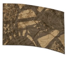 COLOR GUARD FLAGS EARTHY WHISPERS SILKS - NEW - 36" x 54" Standard Curved