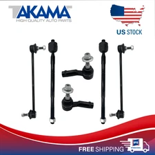 6pcs Tie Rod Ends +stabilizer links For FWD 14-18 JEEP CHEROKEE