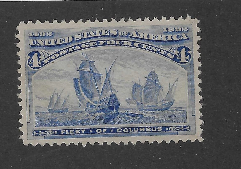 EE. UU. # 233, 4 centavos ultramar, XF, sin usar, sin goma de mascar, Expo Colombiana de 1893 Foto 3 de 3