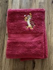 Tigger merry Christmas embroidered Large Cotton Bath towel red