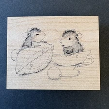 House Mouse Stampa Rosa Pucker Power Lemon 1999 Rubber Stamp 316J