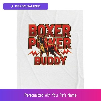 Custom Boxer Pet Lover Blanket Personalized Name Dog Owner Soft Easter Gift