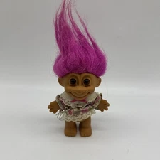 RUSS Troll Doll 7.5 in Including Hair Multicolor Floral Dress