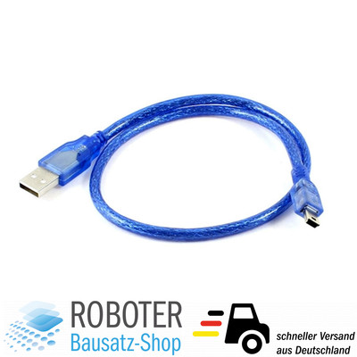 Mini USB Kabel 30 cm USB-A-Stecker auf Mini-B-Stecker Verbindungskabel Ladekabel