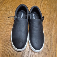 Kensie Soren Slip on Side Zip Casual Shoes Size 7 Black Comfort