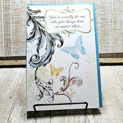 American Greetings Get Well Soon Card 6x8 Floral Butterflies Very Special