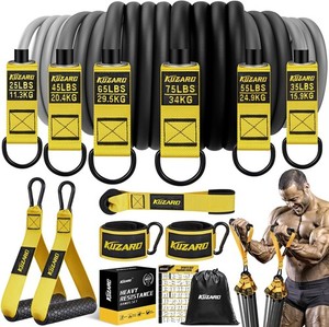 Bandes de résistance pour le travail dehors, bandes d'exercice de taille régulière, jaune