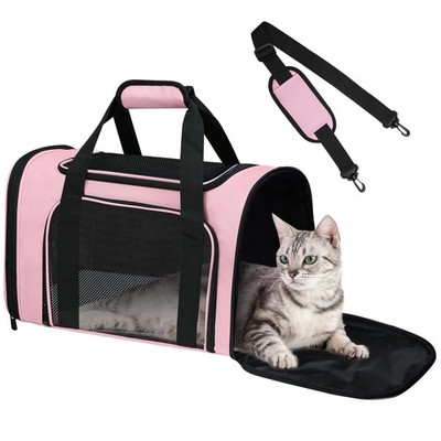 Soft Sided Pet Carrier - TSA Approved Collapsible Waterproof Travel Carrier f...