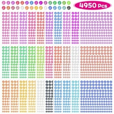 Rhinestone Stickers, 4950pcs Adhesive Stick on Gems Face Jewels Stickers Self...