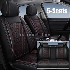 For Ford Edge Car Seat Cover Full Set PU Leather 5-Seats Front Rear Cushion Pads
