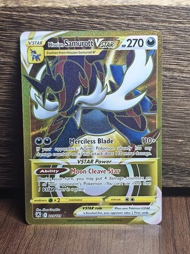 Pokemon Card Hisuian Samurott VSTAR 209/189 Astral Radiance Secret Rare - M/NM 