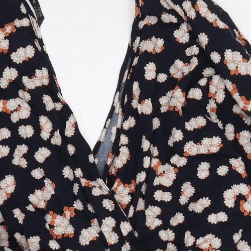 Zara Women's Multicoloured Floral V-Neck Playsuit Size 12 - Picture 10 of 12
