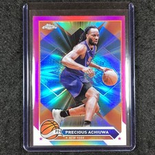 2023-24 Topps Chrome Basketball PRECIOUS ACHIUWA Base Pink Refractor #167