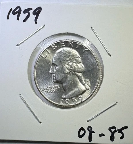 1959 25c SILVER Washington Quarter UNCIRCULATED (08-85)