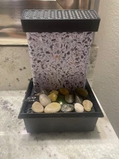 LED water Fountain With   Polished Stones