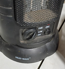 Heat-wave Electric Tower Heater Black Oscillation 3 Heat Settings