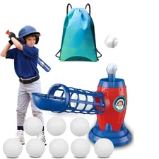 T-Ball Set for Kids Toddlers, Baseball Pitching Machine & Tee, Ages 3-12