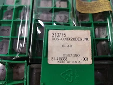 GREENLEAF  81-419333  G-40  006-008x20DEG.NE CARBIDE INSERTS (10 PCS) Lot 1