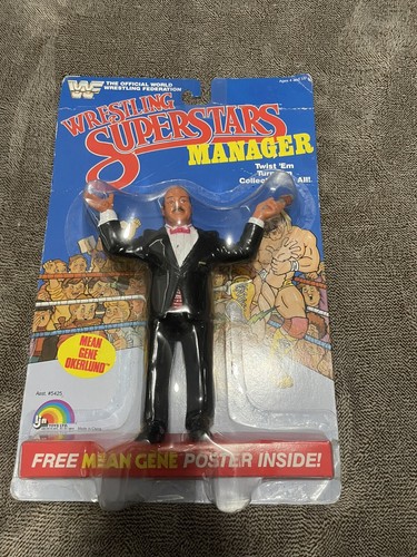 MOC WWF Mean Gene Okerlund LJN Wrestling Superstar...