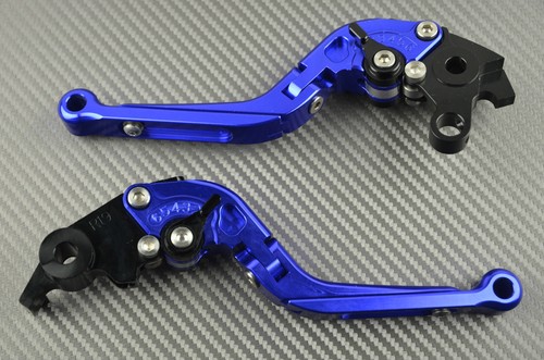 Faltbare Einstellbarer Hebel Paar Flip Up Blau CNC HONDA VFR800 VFR 800 VTEC 02 - Afbeelding 1 van 8