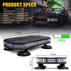 3PCS 14" 42 LED Rooftop Strobe Beacon Light Emergency Warning White Green Mix