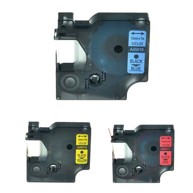 3PK 45016 45017 45018 Label Tape for DYMO LabelPoint 100 150 200 300 12mm 1/2" eBay