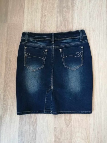Jupe en jean bleu foncé coton élasthanne T36 Raymen (2307044) - Picture 2 of 4
